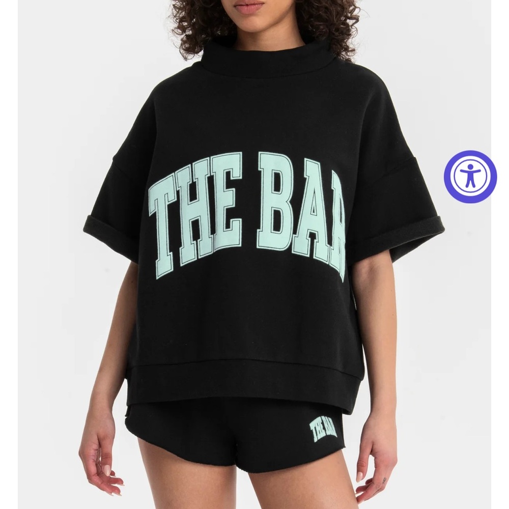 The Bar short sleeve mock neck sweatshirt